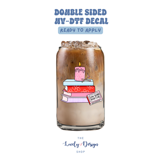 Slow Burn Book Club - UV DTF Cup Decal - Aug 27