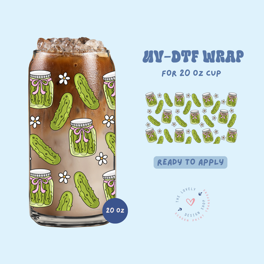 Pickle Girlie - UV DTF 20 oz Libbey Cup Wrap - Apr 23