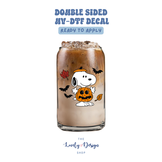 Spooky Snoopy - UV DTF Cup Decal - Sep 15