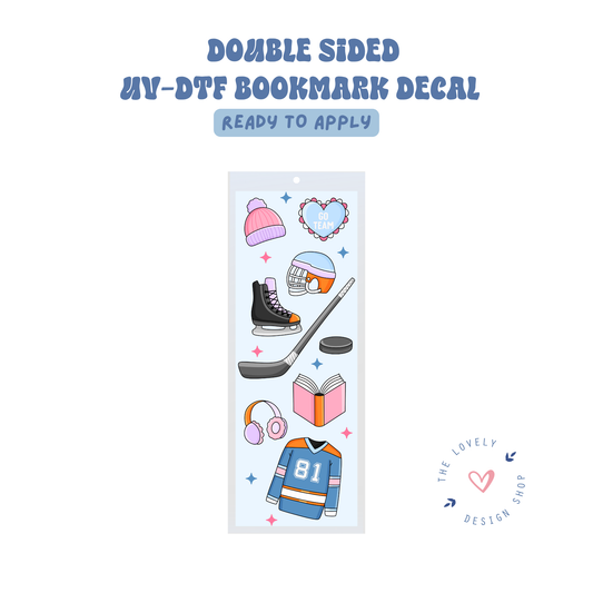 Hockey Romance - UV DTF Bookmark Decal - May 10