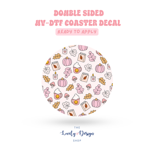 Fall Things - UV DTF Coaster Decal - Aug 8