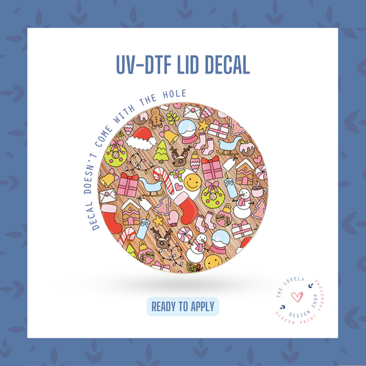 Christmas Doodles - UV DTF Lid Decal - Oct 8