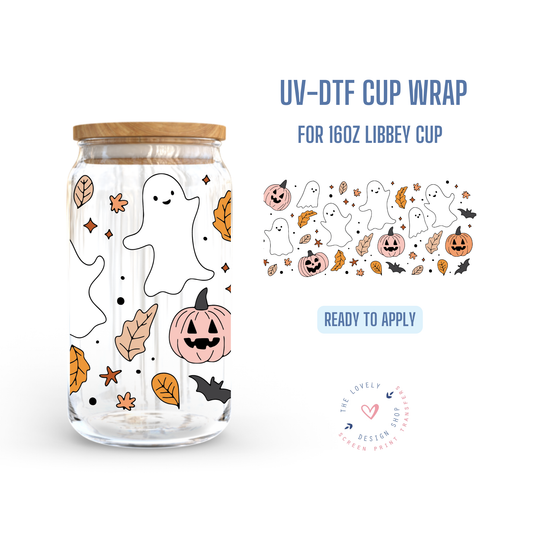 Spookalicious - UV DTF 16 oz Libbey Cup Wrap (Ready to Ship) Jul 15