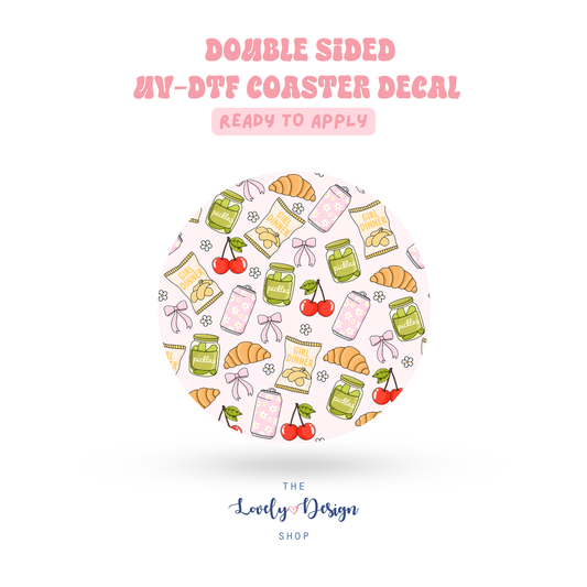 Girl Food - UV DTF Coaster Decal - Aug 27
