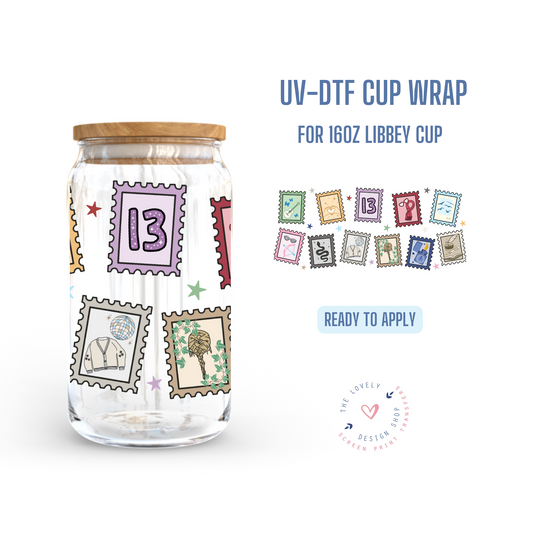 Eras Stamps - UV DTF 16 oz Libbey Cup Wrap (Ready to Ship) May 13