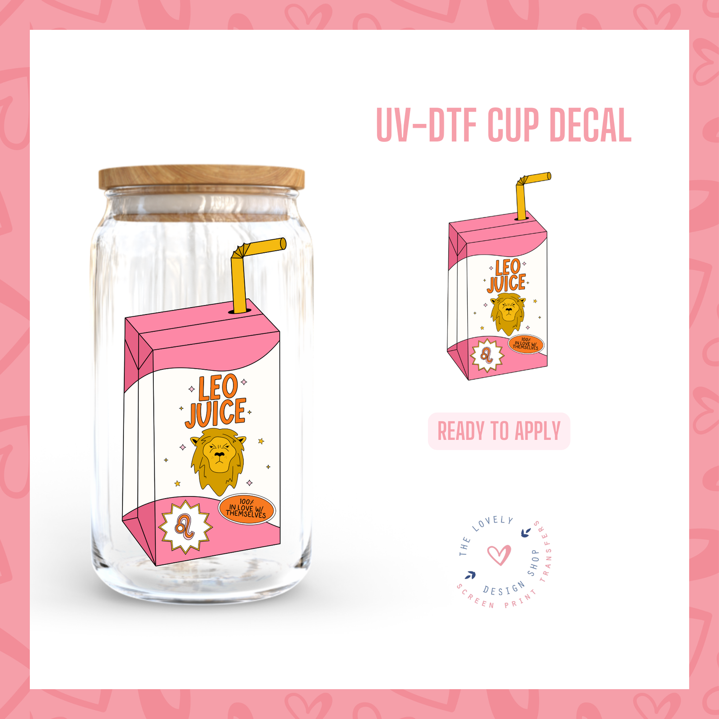 Zodiac Signs Juice Boxes - UV DTF Cup Decal (Ready to Ship) May 28
