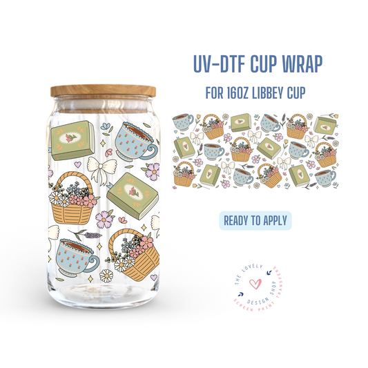Cottage Girl Things - UV DTF 16 oz Libbey Cup Wrap - Jan 14