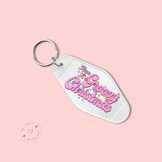 Have A Groovy Christmas -  Keychain UV DTF Decal - Oct 8