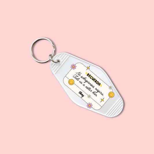No Sobrepienses, Respira. Todo Va A Estar Bien (Set of 5) -  Keychain UV DTF Decal - July 22