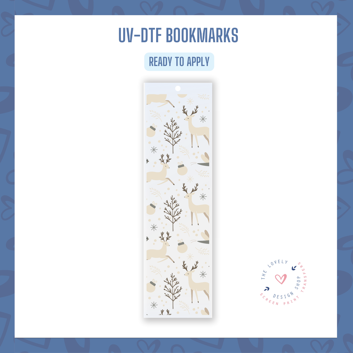 Festive Fawn - UV DTF Bookmark Decal - Oct 28