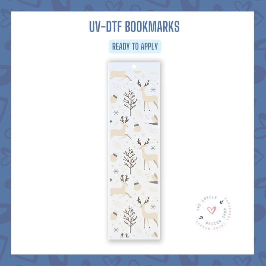 Festive Fawn - UV DTF Bookmark Decal - Oct 28