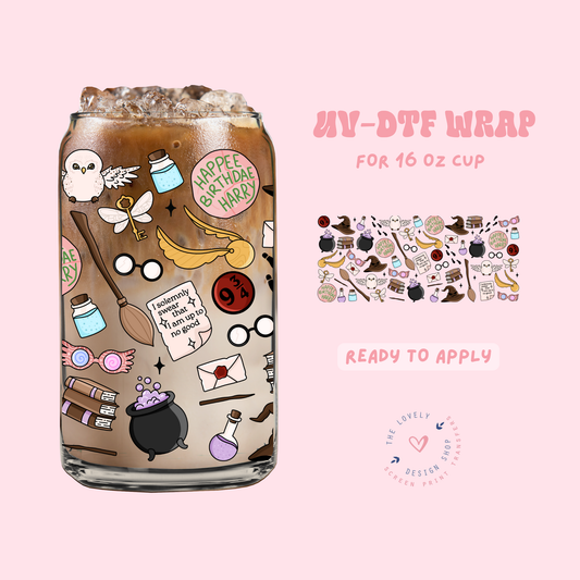 Wizard Magic - UV DTF 16 oz Libbey Cup Wrap - Apr 23