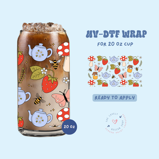 Cottage Life - UV DTF 20 oz Libbey Cup Wrap - Apr 23