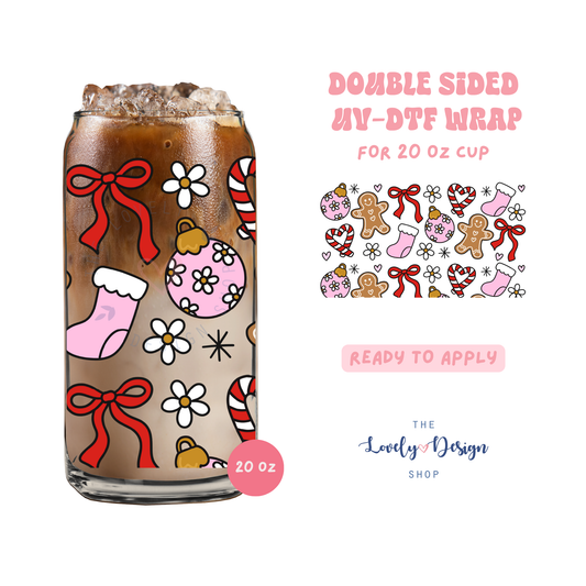 Christmas Vibes - UV DTF 20 oz Libbey Cup Wrap - Sep 15