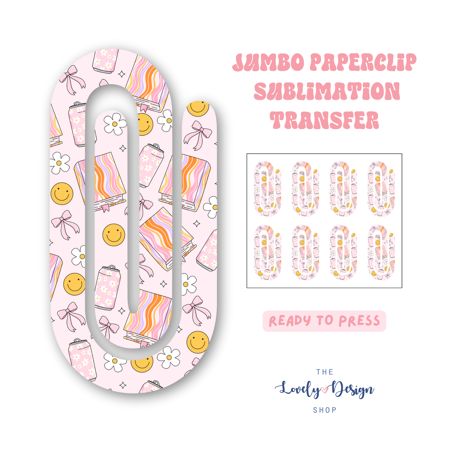 Bookish And Happy - Sublimation Transfers