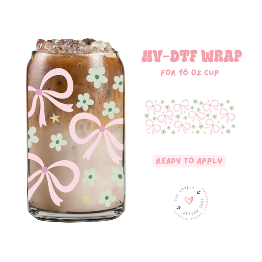 Spring Soft Bows - UV DTF 16 oz Libbey Cup Wrap - Feb 4