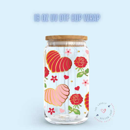 Valentine Conchitas - UV DTF 16 oz Libbey Cup Wrap (Ready to Ship)