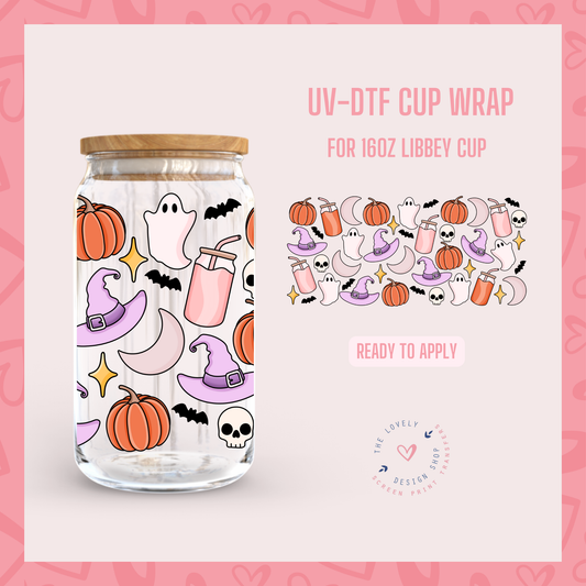 Halloween Drinks - UV DTF 16 oz Libbey Cup Wrap Jul 29