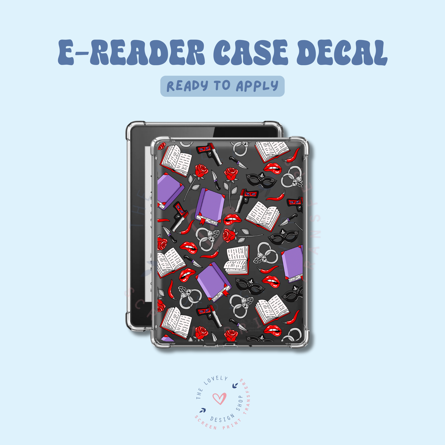 Dark Romance - UV DTF E-Reader Decal - Feb 24