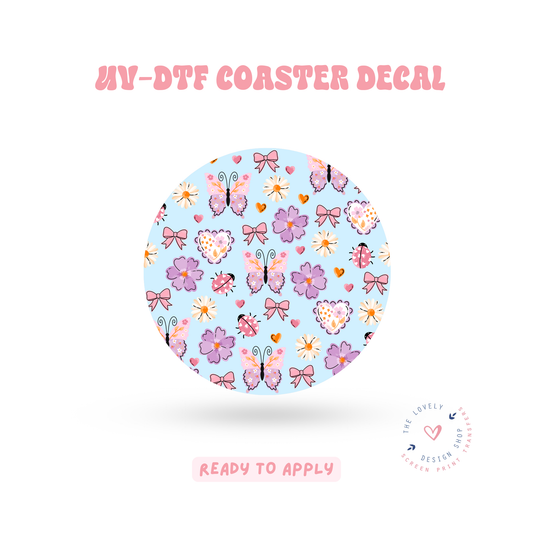 Lovely Butterfly - UV DTF Coaster Decal - Apr 23