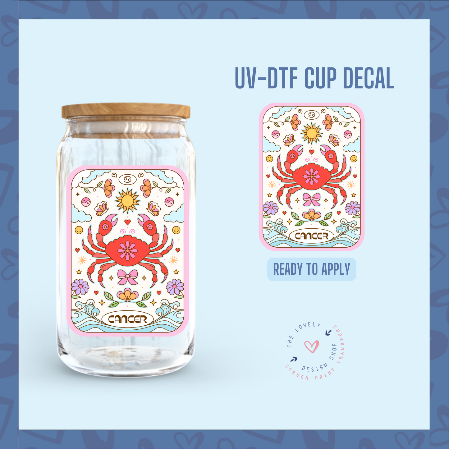 Zodiac Signs Tarot Cards - UV DTF Cup Decal (Ready to Ship) May 20