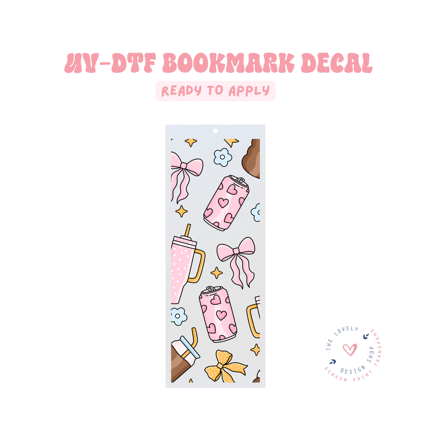 Drinks - UV DTF Bookmark Decal - May 2