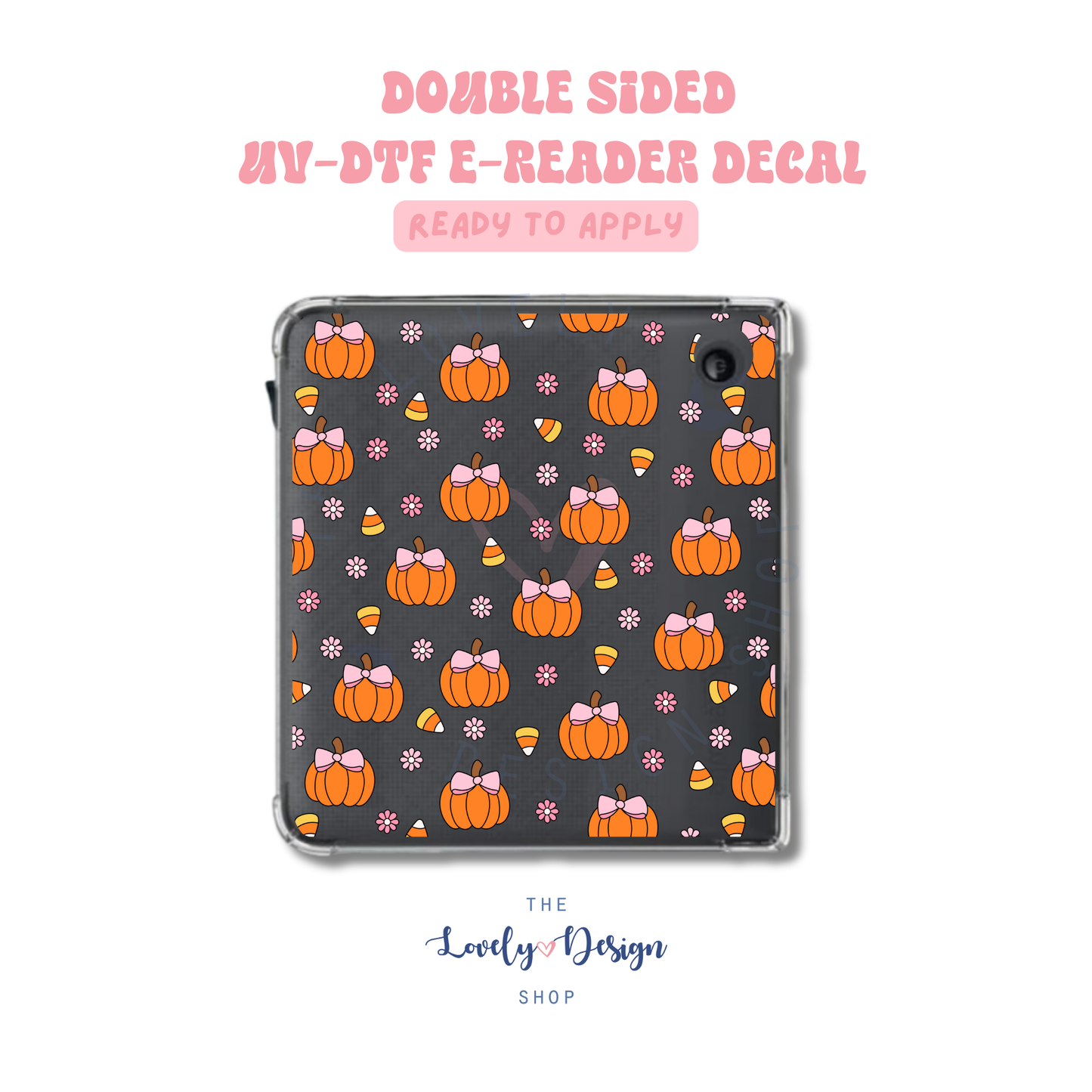 Pumpkin Candy Corn - UV DTF E-Reader Decal - Aug 8