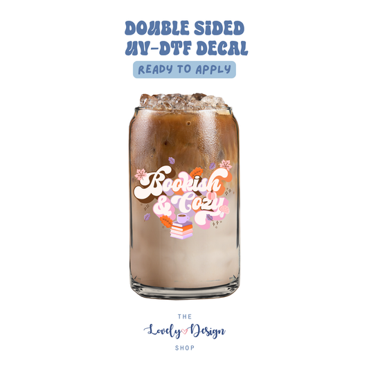 Bookish & Cozy - UV DTF Cup Decal - Aug 8
