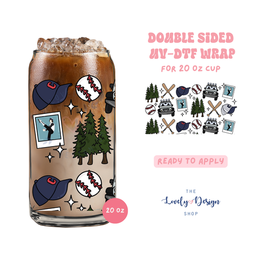 Twilight Baseball - UV DTF 20 oz Libbey Cup Wrap - Sep 15