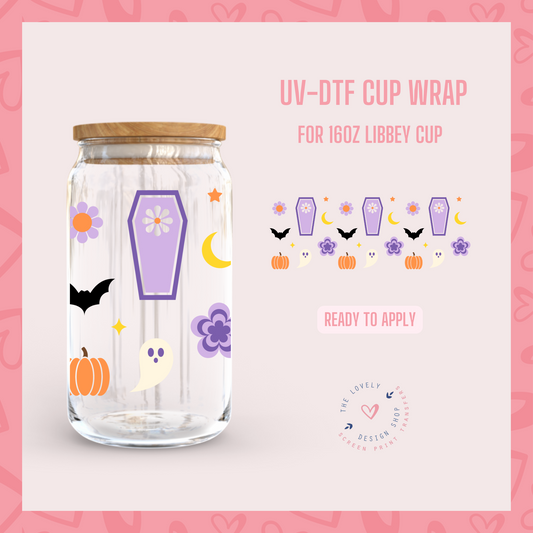 Spooky Cuties - UV DTF 16 oz Libbey Cup Wrap (Ready to Ship)