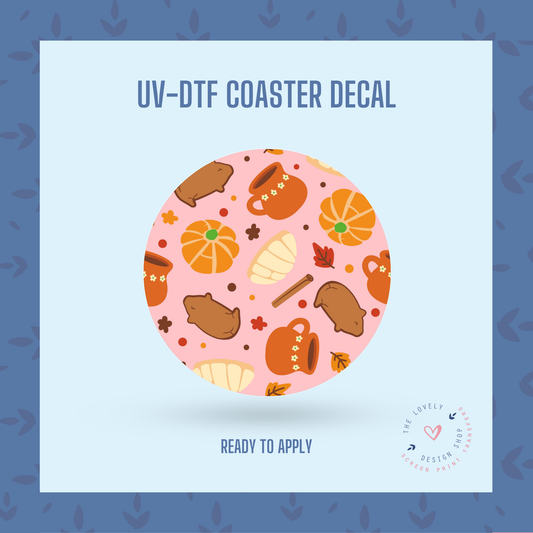 Pumpkin Conchas - UV DTF Coaster Decal - Aug 12