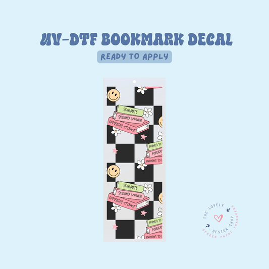 Checkered Tropes - UV DTF Bookmark Decal - Feb 4