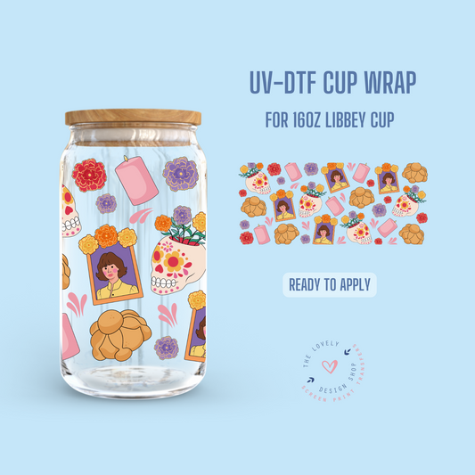 Altar y Ofrendas - UV DTF 16 oz Libbey Cup Wrap - Aug 26