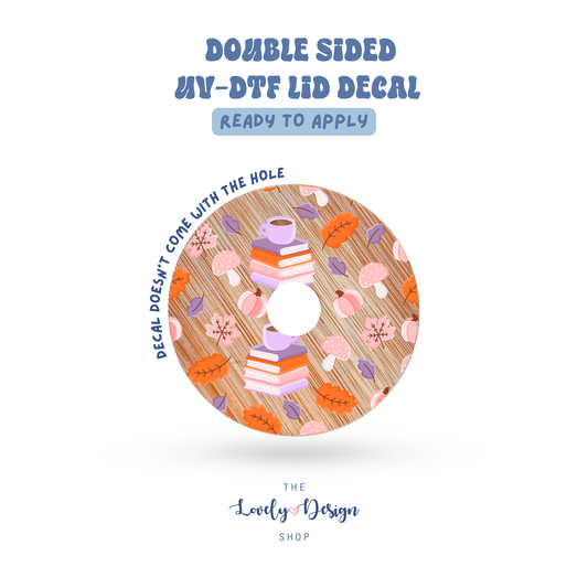 Bookish And Cozy - UV DTF Lid Decal - Aug 8