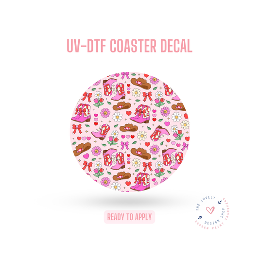 Cowgal Garden - UV DTF Coaster Decal - Jan 20