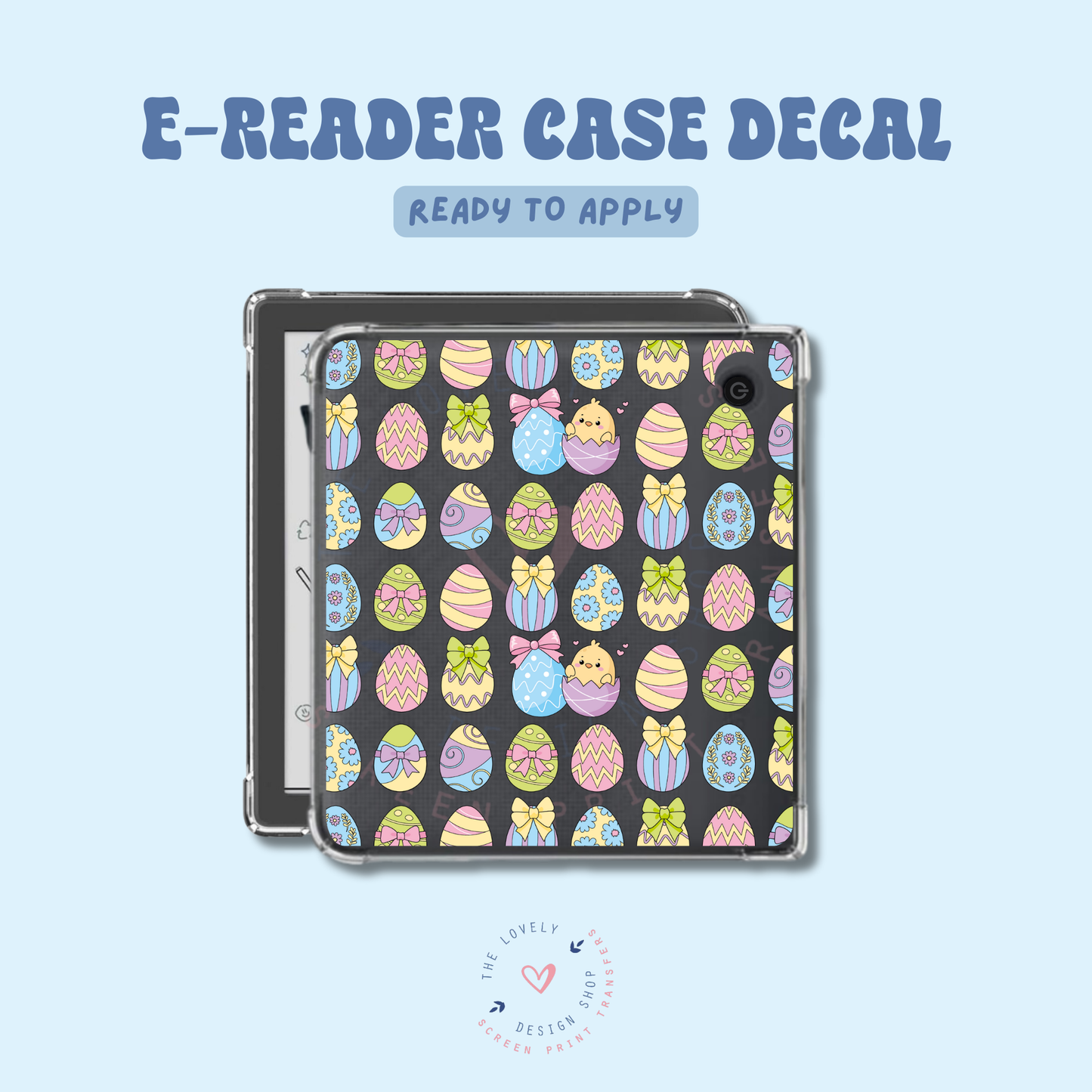 Easter Eggs - UV DTF E-Reader Decal - Feb 12