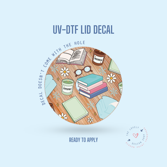 Bookish Winter - UV DTF Lid Decal - Sep 9
