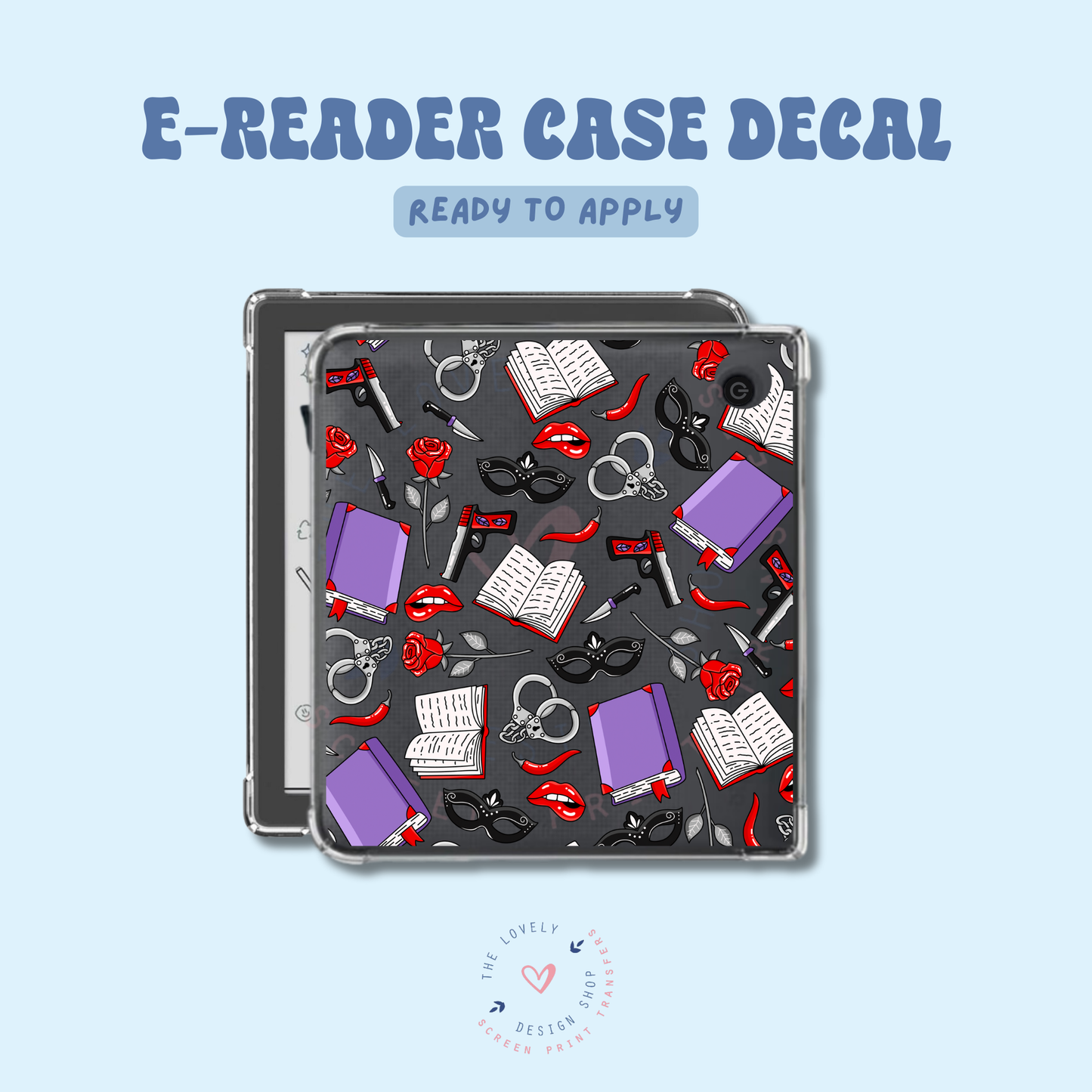 Dark Romance - UV DTF E-Reader Decal - Feb 24