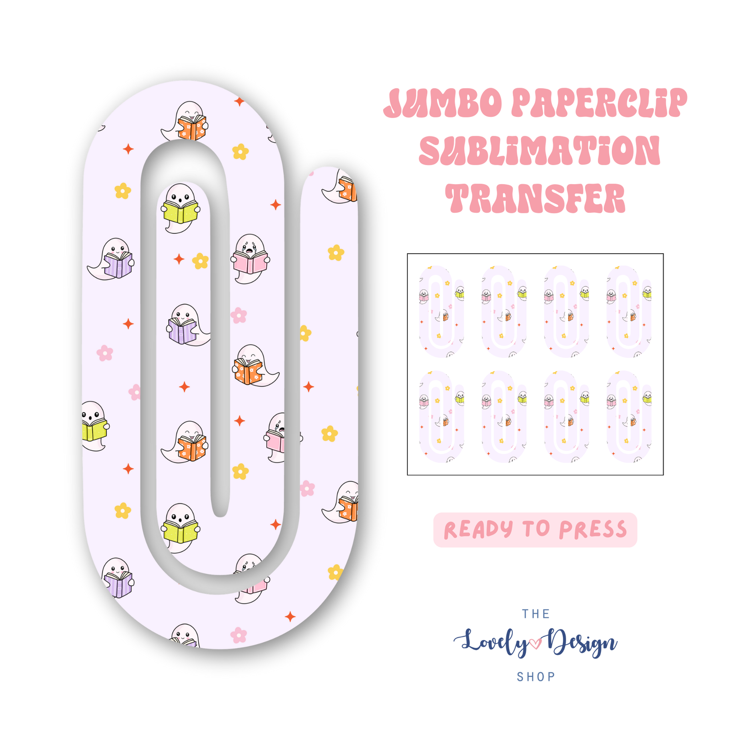 Bookish Cutie Ghosts - Sublimation Transfers