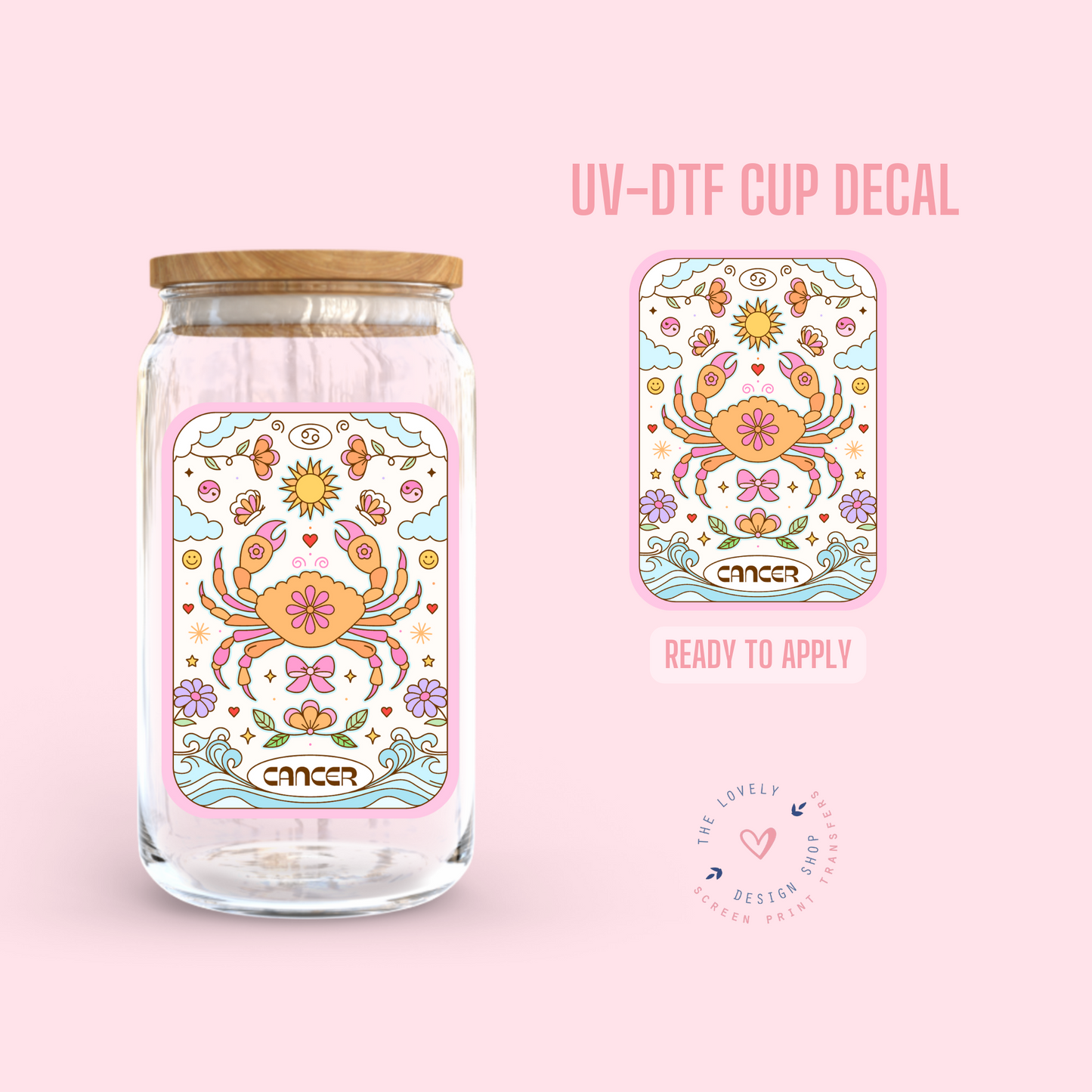 Zodiac Signs Tarot Cards - UV DTF Cup Decal (Ready to Ship) May 20