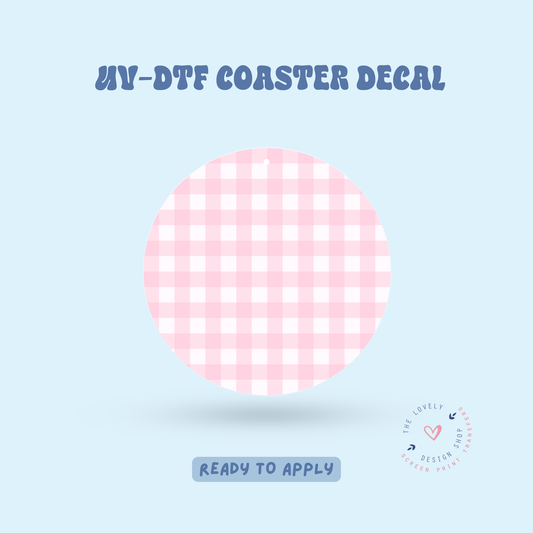 Pink Picnic - UV DTF Coaster Decal - Feb 4