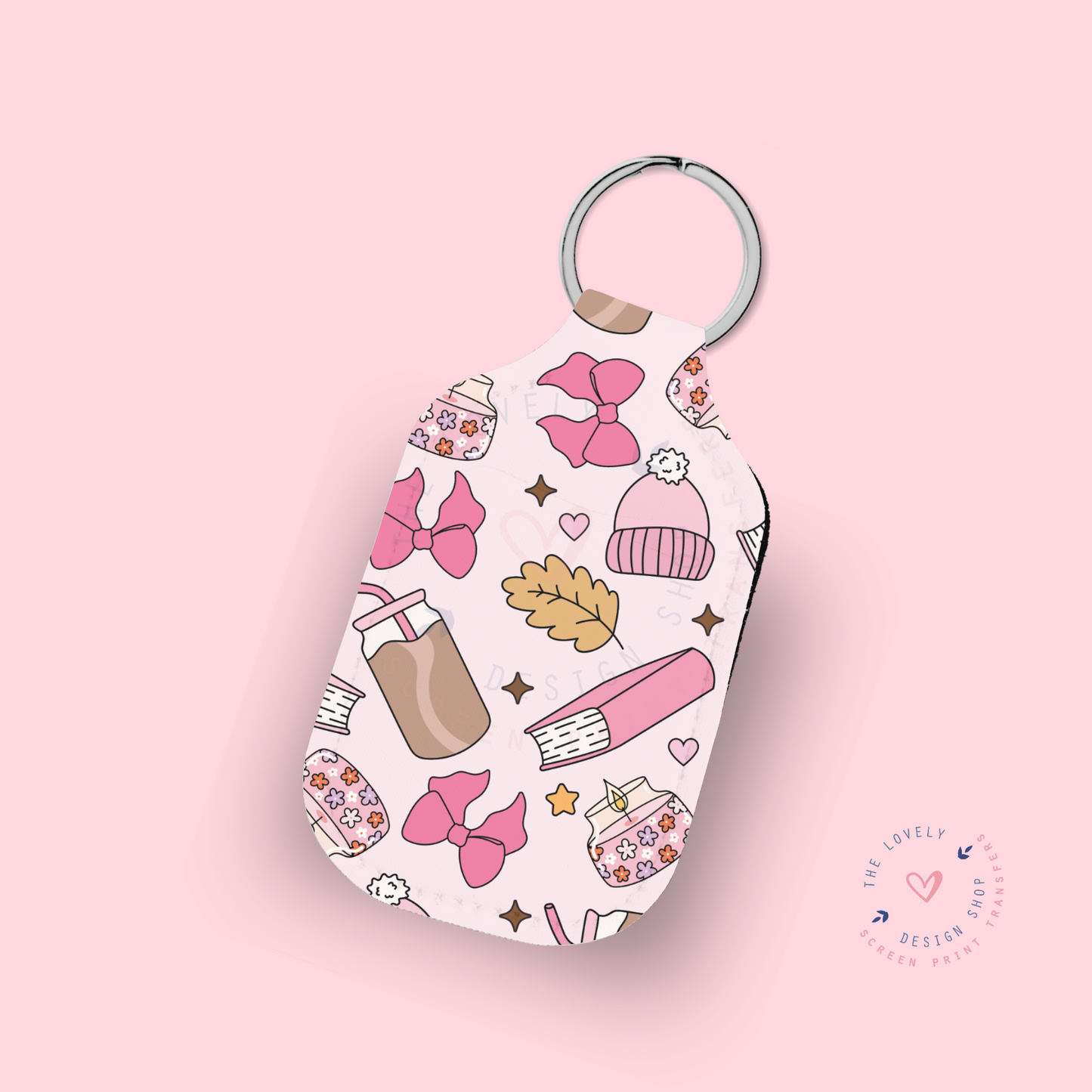 Pink Coffee Cozy - Hand Sanitizer Holder (Pack of 4)