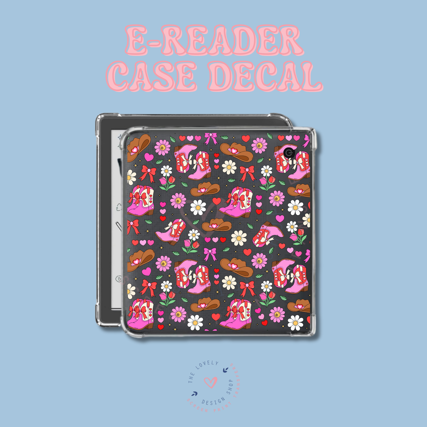 Cowgal Garden - UV DTF E-Reader Decal - Jan 20