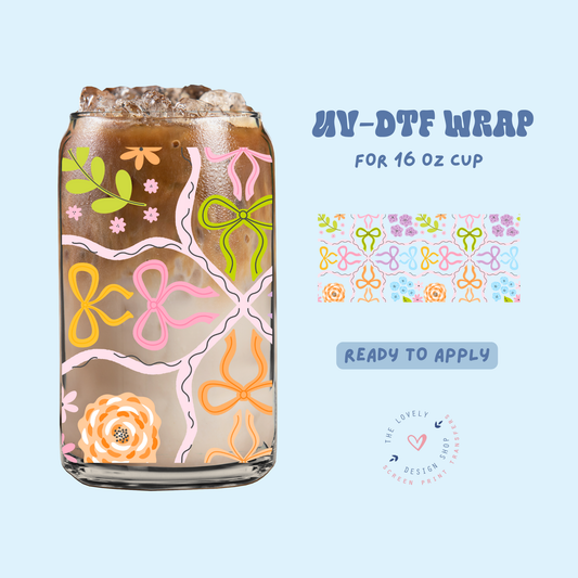 Colorful Pattern - UV DTF 16 oz Libbey Cup Wrap - Apr 23