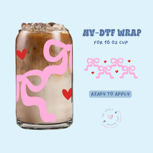 Bows! - UV DTF 16 oz Libbey Cup Wrap - Jan 27