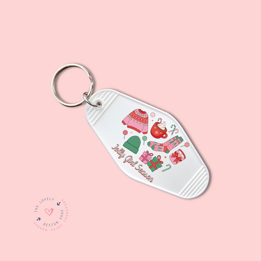 Jolly Girl Season -  Keychain UV DTF Decal - Sep 16