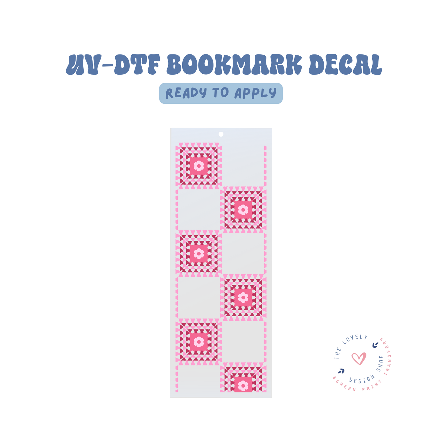 Granny Squares - UV DTF Bookmark Decal - Feb 12
