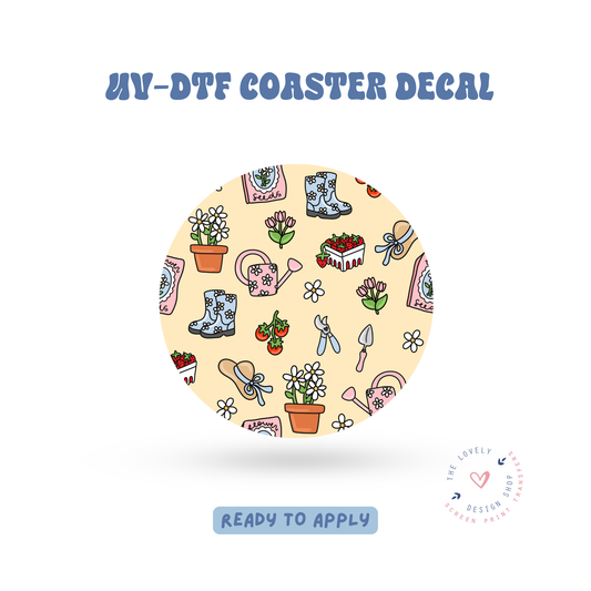 Garden Love - UV DTF Coaster Decal - Jun 11