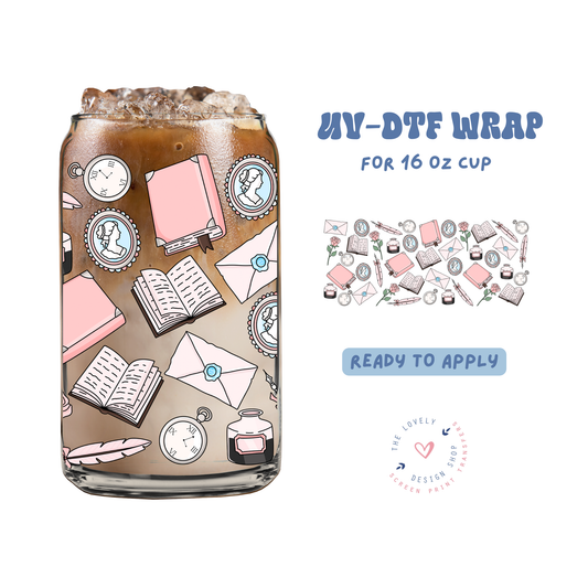 Historical Romance - UV DTF 16 oz Libbey Cup Wrap - Jan 27