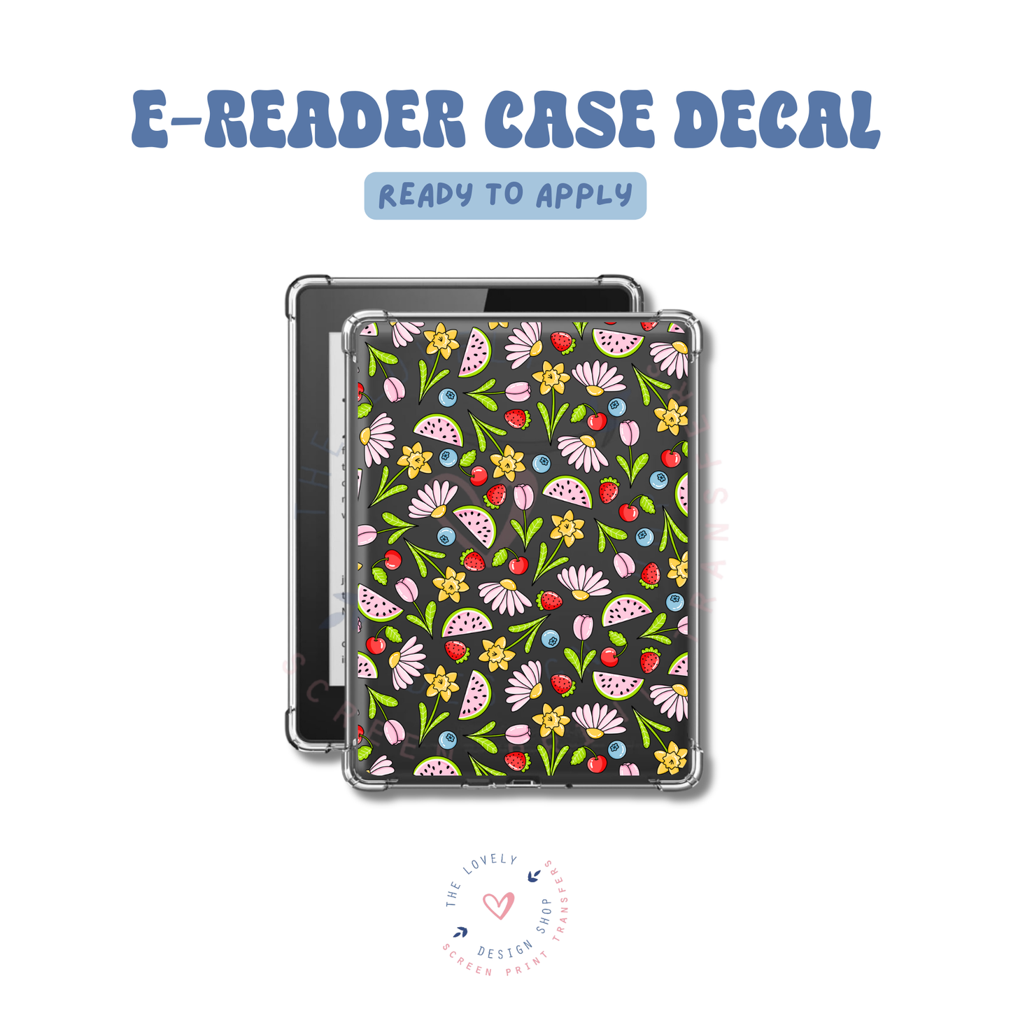 Fruit Flowers - UV DTF E-Reader Decal - Feb 12